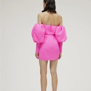 Solace London / The Skye Dress in Acid Pink